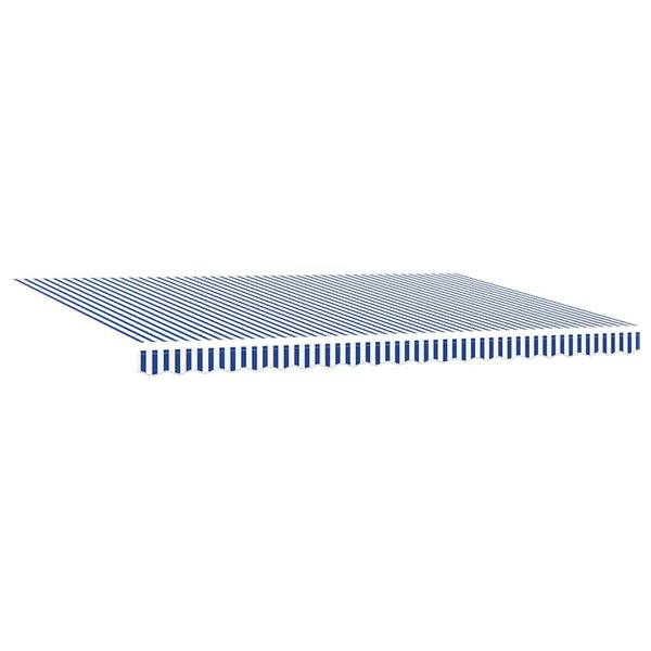 vidaXL Auvent Rétractable Bleu et blanc 500 × 300 cm Tissu  Métal