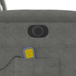 vidaXL Fauteuil inclinable de massage électrique gris foncé