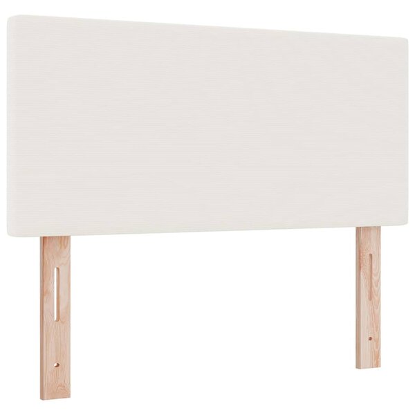 vidaXL Tête de lit Crème 100 cm Tissu en velours côtelé