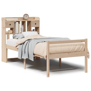 vidaXL Lit bibliothèque sans matelas 90x200 cm bois de pin massif