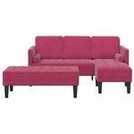 vidaXL Ensemble de Canapés 2 Pièces Rouge bordeaux 173 x 131 x 67 cm