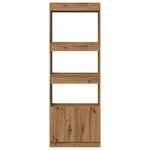 vidaXL Buffet haut 63x33x180 cm chêne artisanal bois d'ingénierie