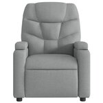 vidaXL Fauteuil inclinable de massage gris clair tissu