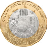 Monnaie FIFA WORLD CUP 26 Cupronickel 20 Pesos Mexico 2026