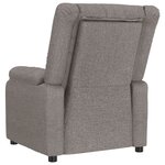 vidaXL Fauteuil électrique de massage Taupe Tissu