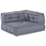 vidaXL Unité de canapé modulaire 4 Pièces Gris Tissu
