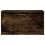 vidaXL Banc à chaussures Chêne fumé 80x24x45 cm Bois d'ingénierie