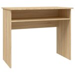 Bureau table poste de travail meuble d'ordinateur informatique étude chêne sonoma 90 x 50 x 74 cm bois d'ingénierie brun 02_0023664