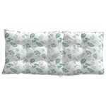 vidaXL Coussins de chaise à dossier haut lot de 2 modèle de feuille