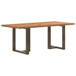 vidaXL Table à manger marron clair bois de chêne massif rectangulaire