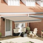 vidaXL Auvent Beige 400 × 300 cm Polyester et Aluminium