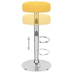 vidaXL Tabourets de bar lot de 2 jaune moutarde tissu