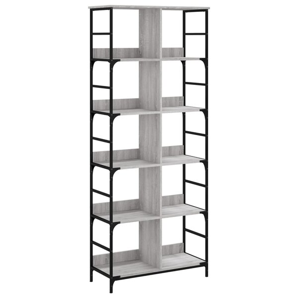 vidaXL Bibliothèque sonoma gris 78 5x33x188 5 cm bois d'ingénierie