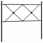 vidaXL Tête de lit métal noir 107 cm