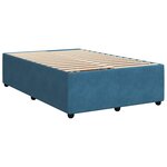 vidaXL Sommier à lattes de lit et matelas Bleu foncé 120x200cm Velours