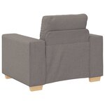vidaXL Canapé 3 Pièces Taupe 221 x 80 x 80 cm Tissu en lin mélangé