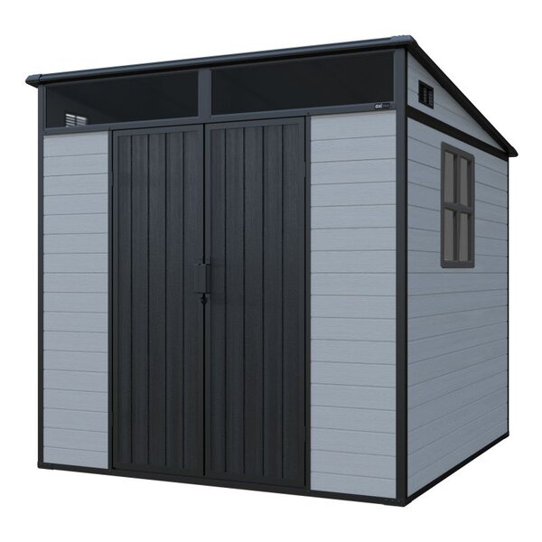 Abri de jardin en plastique gris - Axel