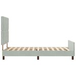 vidaXL Cadre de lit avec tête de lit Gris clair 100 x 200 cm Velours
