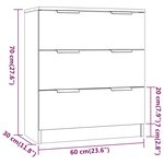 vidaXL Buffets 3 Pièces gris béton bois d'ingénierie
