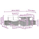 vidaXL Ensemble de salle à manger pour jardin 7 Pièces Noir  Crème