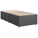 vidaXL Cadre de lit sans matelas gris foncé 90x200 cm tissu