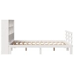 vidaXL Lit bibliothèque sans matelas blanc 120x190 cm bois pin massif