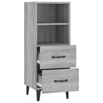 vidaXL Buffet Sonoma gris 34 5x34x90 cm Bois d'ingénierie