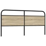 vidaXL Tête de lit chêne sonoma 200 cm acier et bois d'ingénierie