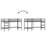 vidaXL Lit mezzanine pour enfants Noir 99 5 x 190 cm Acier