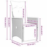 vidaXL Ensemble de salle à manger pour jardin 5 Pièces Gris Poly rotin