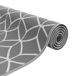 vidaXL Tapis d'extérieur ARAKIL Gris et blanc 250 x 300 cm PP