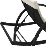 vidaXL Chaises longues lot de 2 avec coussins noir résine tressée