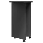 vidaXL Armoire roulante avec bureau MOSS gris bois de pin solide