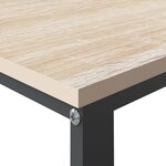 vidaXL Bureau d'ordinateur Noir et chêne 110x60x73 cm Aggloméré