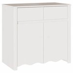vidaXL Buffet Drammen Blanc 79 x 43 x 75 5 cm Bois de pin massif