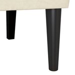 vidaXL Banc Chesterfield Crème 112 x 65.5 x 75 cm Velours