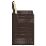 vidaXL Chaises de jardin salle à manger 2 Pièces Marron et crème PP