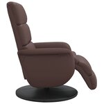 vidaXL Fauteuil inclinable avec repose-pieds marron similicuir