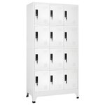 vidaXL Armoire à casiers Blanc 90x45x180 cm Acier