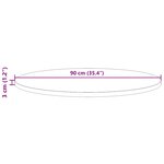 vidaXL Dessus de table rond blanc Ø90x3 cm bois de pin massif