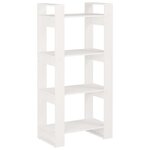vidaXL Bibliothèque/Séparateur de pièce Blanc 60x35x125 cm Bois massif