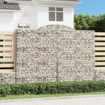 vidaXL Paniers à gabions arqués 10 Pièces 300x50x220/240 cm fer galvanisé