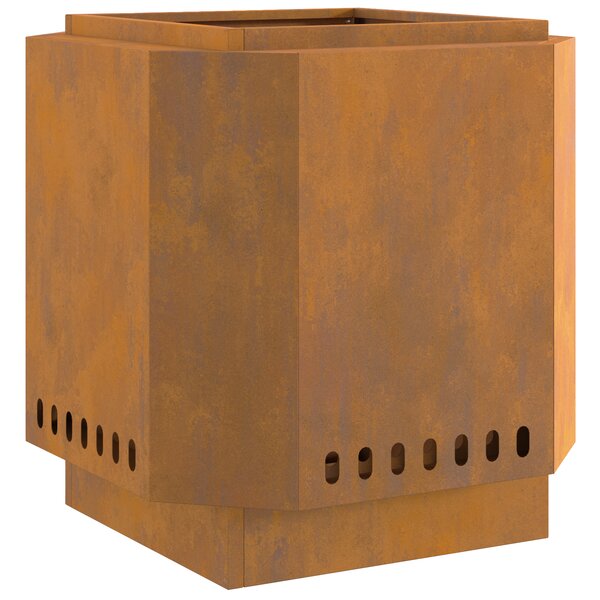foyer vidaXL sans fumée 48x48x51 cm en acier résistant