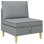 vidaXL Canapé modulaire avec rangement 3 Pièces Gris clair Tissu
