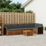 vidaXL Ensemble de canapé d'angle 6 Pièces Naturel et Anthracite