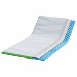vidaXL Surmatelas Blanc et vert 100 x 200 cm Tissu Jacquard