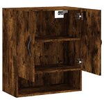 vidaXL Armoire murale chêne fumé 60x31x70 cm bois d'ingénierie