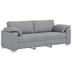 vidaXL Canapé 2 Pièces Gris clair 219 x 80 x 82 cm tissu