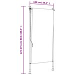 vidaXL Store roulant d'extérieur orange et blanc 100x270cm tissu acier