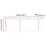 vidaXL Jardinière surélevée Vert 160 x 80 x 44 cm Acier